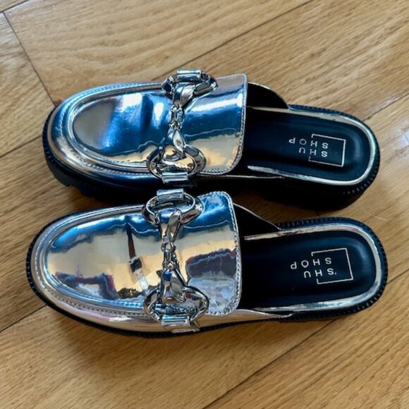 Size 7 TIFFANY mule-loafers w/ chunky lug soles & timeless chain detail Shu Shop - Picture 3 of 8
